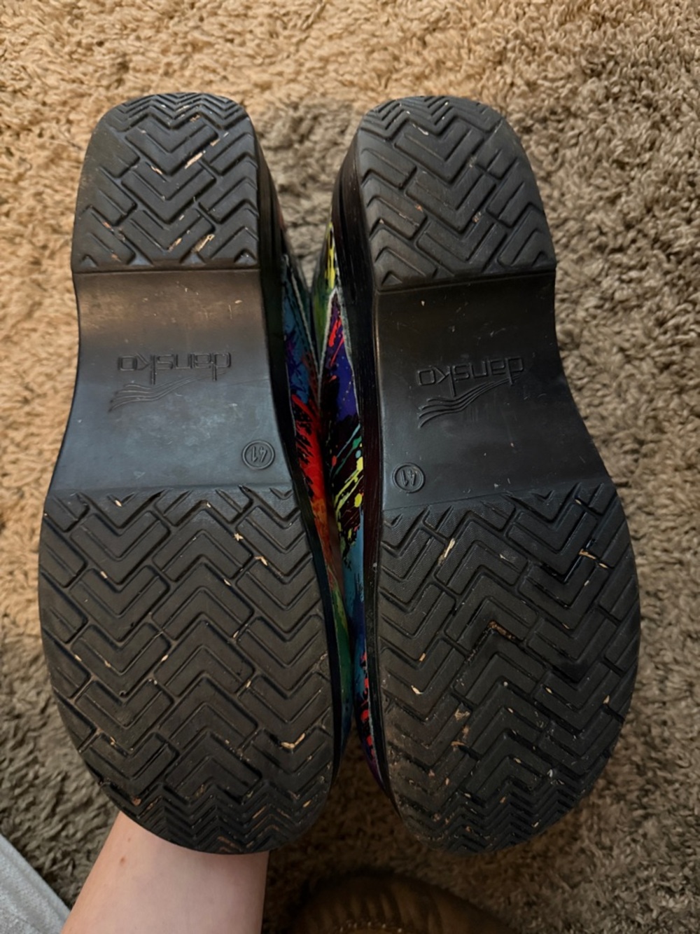Dansko Paint Splatter Clogs Sz 41 - Picture 2 of 4